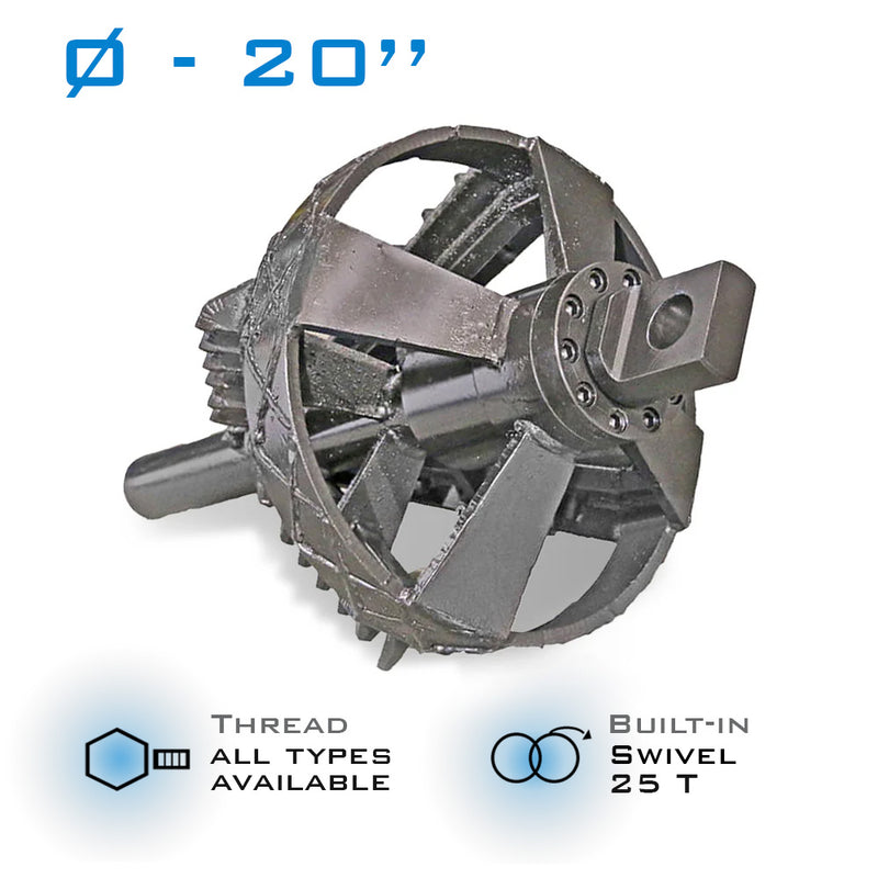 20" Fly-Cutter Reamer 25T build in swivel