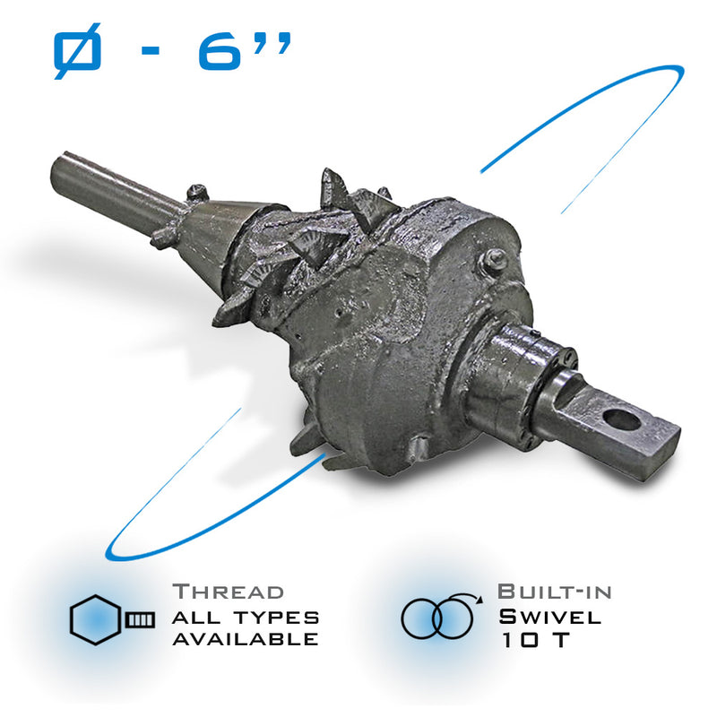 6" Fluted Reamer 10T build in swivel