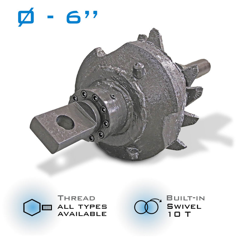 6" Fluted Reamer 10T build in swivel