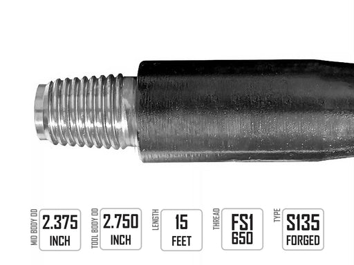 Vermeer D36x50 Compatible Drill Pipe 15ft FS1 650