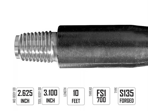 Vermeer D36x50 and D40x55 Compatible Drill Pipe 10ft FS1 700